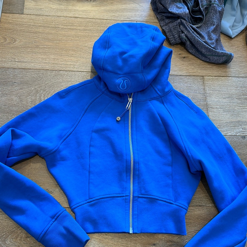 Lulu cropped scuba zip up